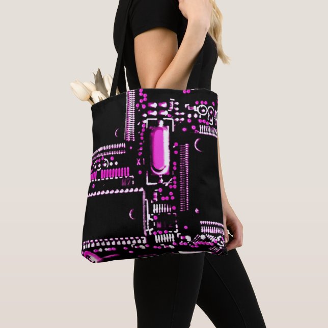 Circuit Pink 2 all over tote bag (Close Up)