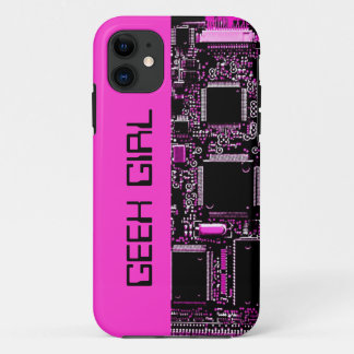 Circuit Pink "Geek Girl" iPhone case pink