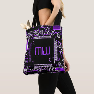Circuit Purple 2 Monogram tote bag purple back