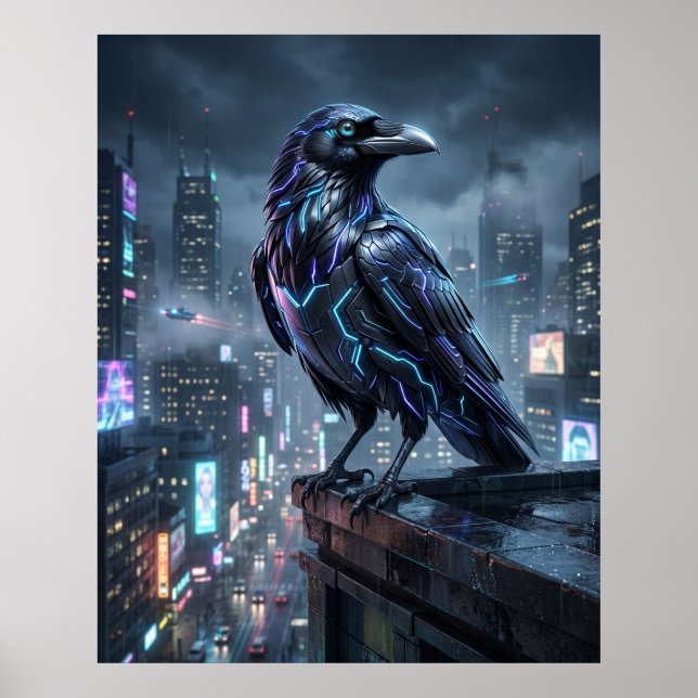 Circuit Raven Neon Tower Poster (Front)