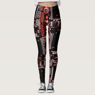 Circuit Red 2 all over leggings
