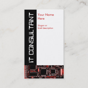 Circuit Red 2 'IT Consultant' business card