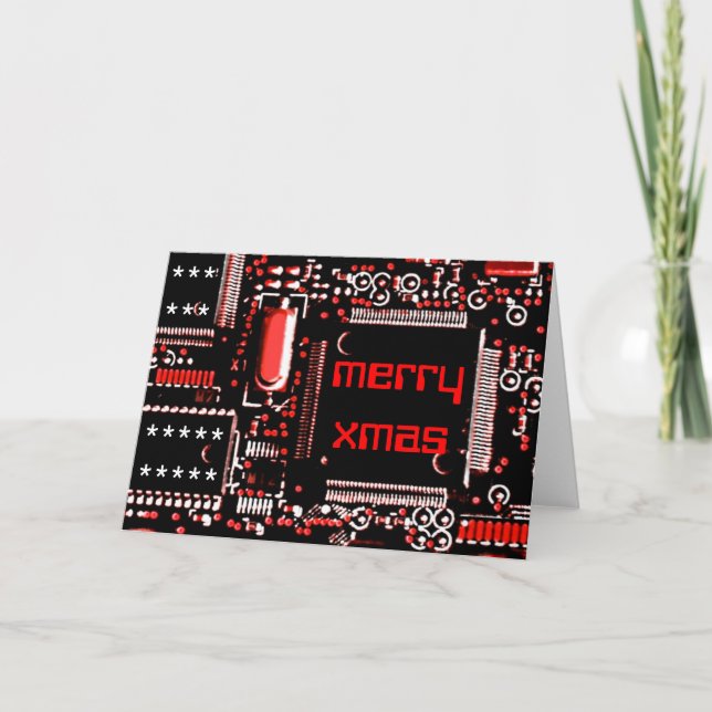 Circuit Red 2 'Merry Xmas' greetings card (Front)