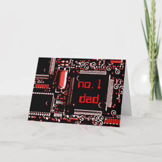 Circuit Red 2 'no.1 dad' greetings card