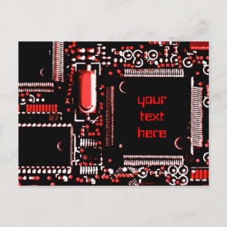 Circuit Red 2 'Your Text' postcard