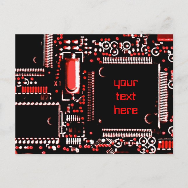 Circuit Red 2 'Your Text' postcard (Front)