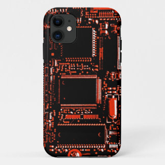 Circuit Red iPhone case
