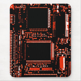 Circuit Red mouspad portrait Mouse Pad
