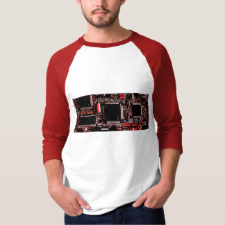 Circuit Red t-shirt 3/4 sleeve raglan