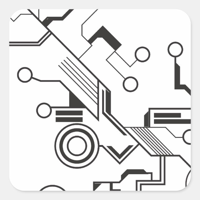 Circuit Square Sticker (Front)