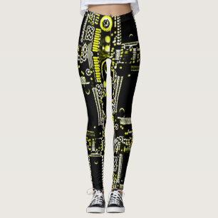 Circuit Yellow 2 all over leggings