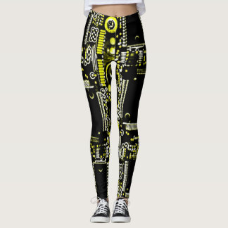 Circuit Yellow 2 all over leggings