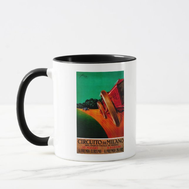 Circuito Di Milano Vintage PosterEurope Mug (Left)