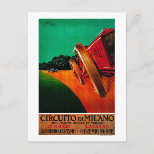 Circuito Di Milano Vintage PosterEurope Postcard