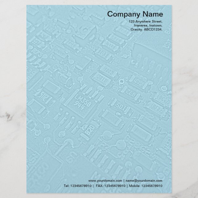Circuitry - Blue Customized Letterhead (Front)