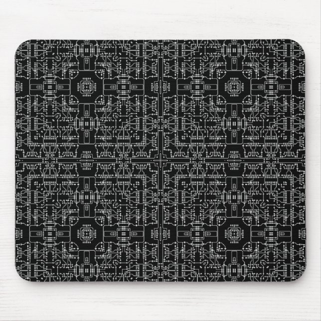 Circuitry Mandala One Mousepad (Front)