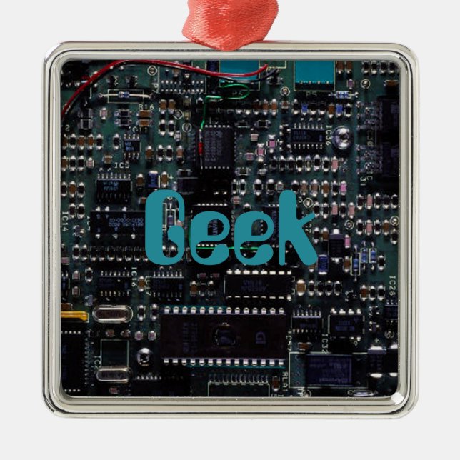 Circuitry Metal Tree Decoration (Front)