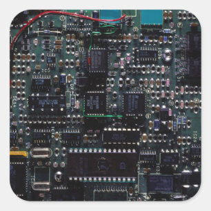 Circuitry Square Sticker
