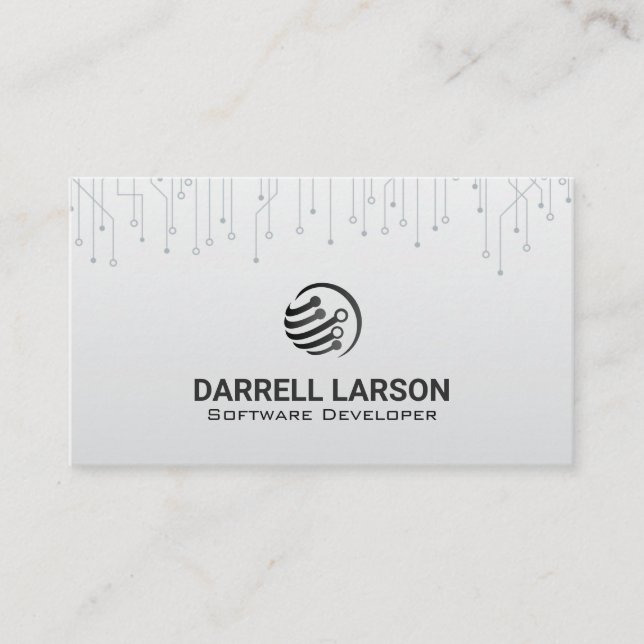 Circuity Globe | Business Tech Business Card (Front)