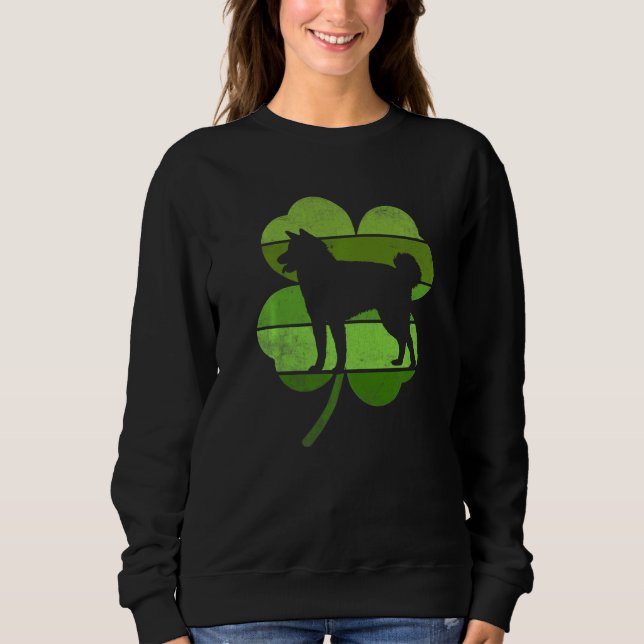 Circular Akita Irish Shamrock Dog St Patrick's Day Sweatshirt (Front)