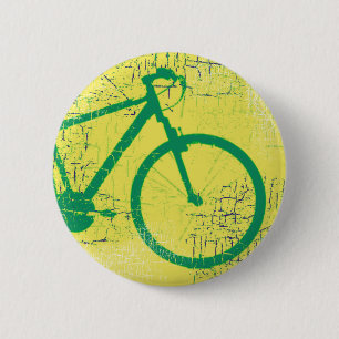 circular bicycle green 6 cm round badge