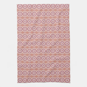 Circular Blooms Tea Towel