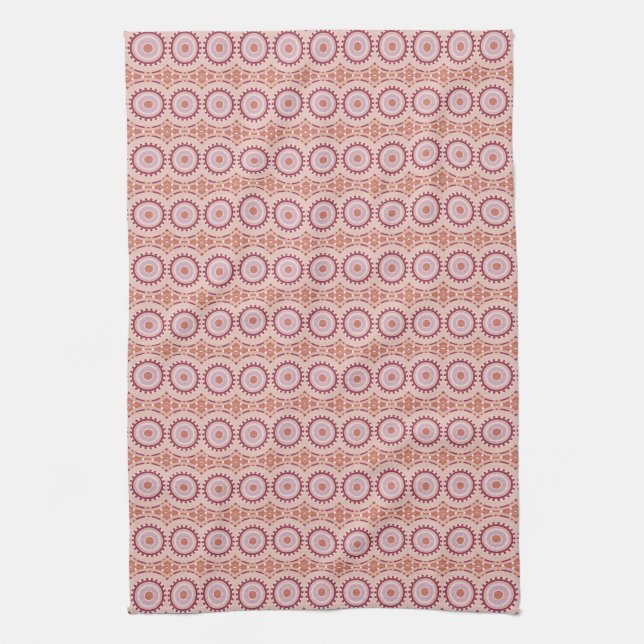 Circular Blooms Tea Towel (Vertical)