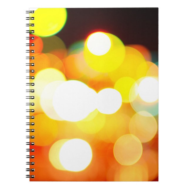 Circular Bokeh: Christmas Light Abstract Notebook (Front)