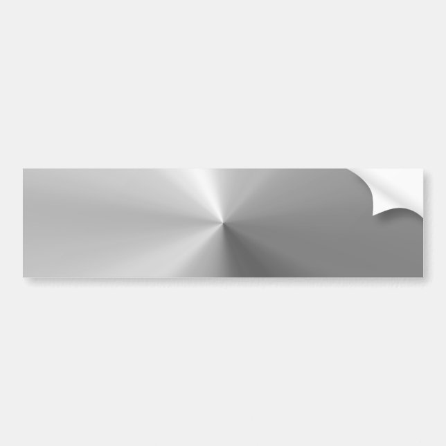Circular Brushed Aluminium Textured Bumper Sticker (Front)
