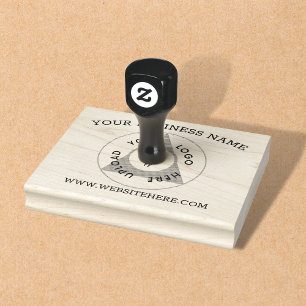 Circular Business Logo Website Rubber Stamp