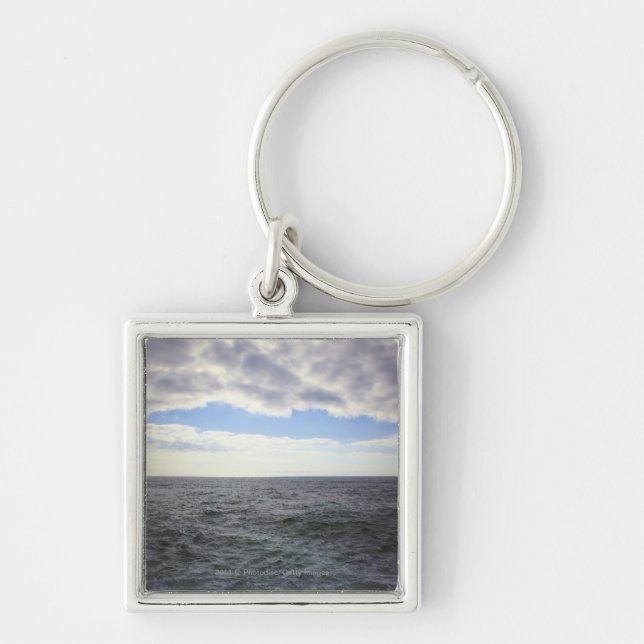 Circular Clouds over the Atlantic Ocean Key Ring (Front)