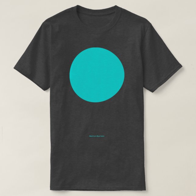 Circular Crayola Maximum Blue Green T-Shirt (Design Front)