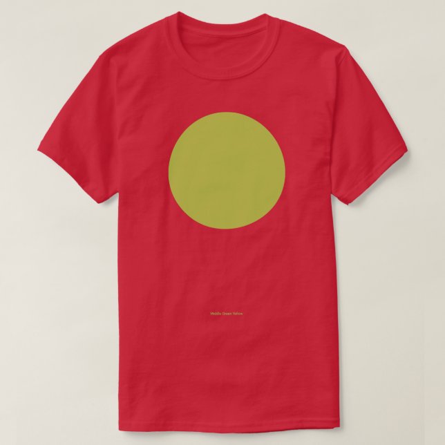Circular Crayola Middle Green Yellow T-Shirt (Design Front)