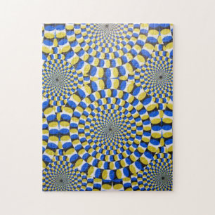 Circular Diamond Optical Illusion Impossible Jigsaw Puzzle