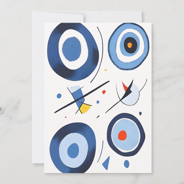 Circular Dimension Dance Abstract Thank You Card (Front)