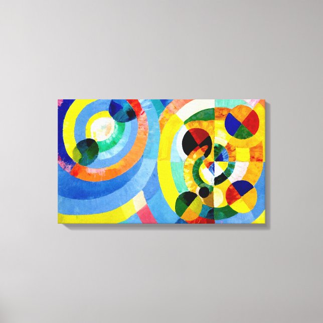 Circular Forms abstract art by Robert Delaunay Canvas Print (Front)