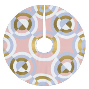 Circular Geometric Shapes: Colourful Vintage Kalei Brushed Polyester Tree Skirt