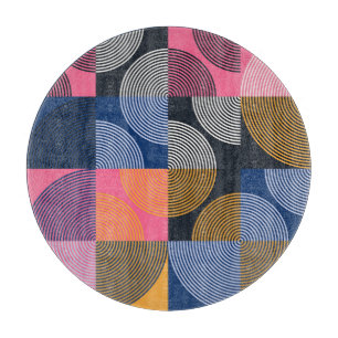 Circular Geometric Vintage Artwork Cutting Board