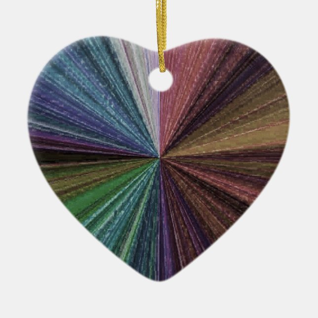 Circular Gradient Earthy Rainbow Ceramic Tree Decoration (Front)
