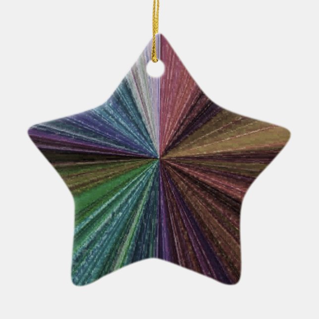 Circular Gradient Earthy Rainbow Ceramic Tree Decoration (Front)