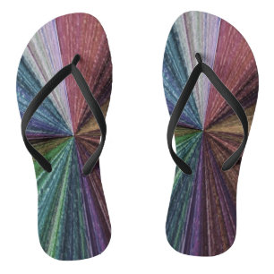 Circular Gradient Earthy Rainbow Jandals