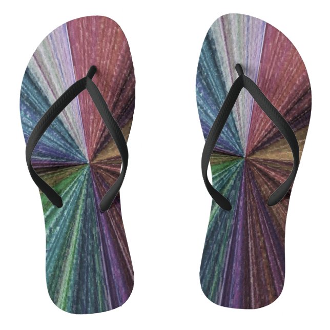 Circular Gradient Earthy Rainbow Jandals (Footbed)