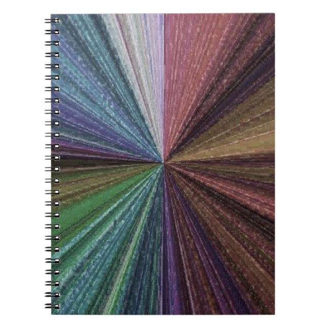 Circular Gradient Earthy Rainbow Spiral Notebook (Front)