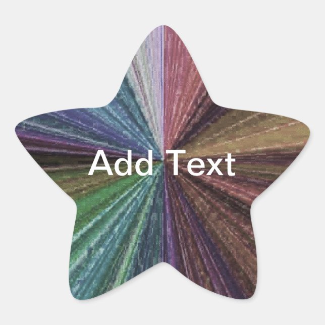Circular Gradient Earthy Rainbow Star Sticker (Front)