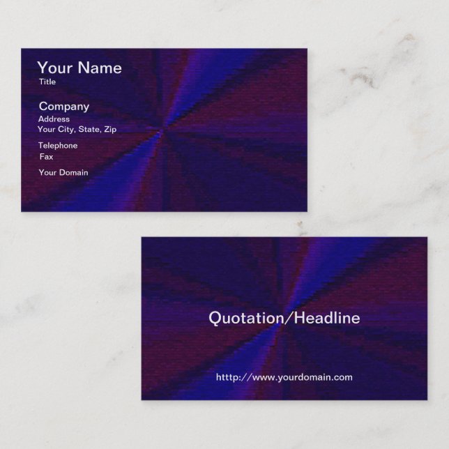 Circular Gradient Patchwork Blue to Purple Business Card (Front/Back)