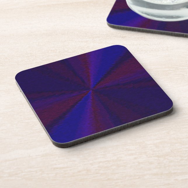 Circular Gradient Patchwork Blue to Purple Coaster (Left Side)