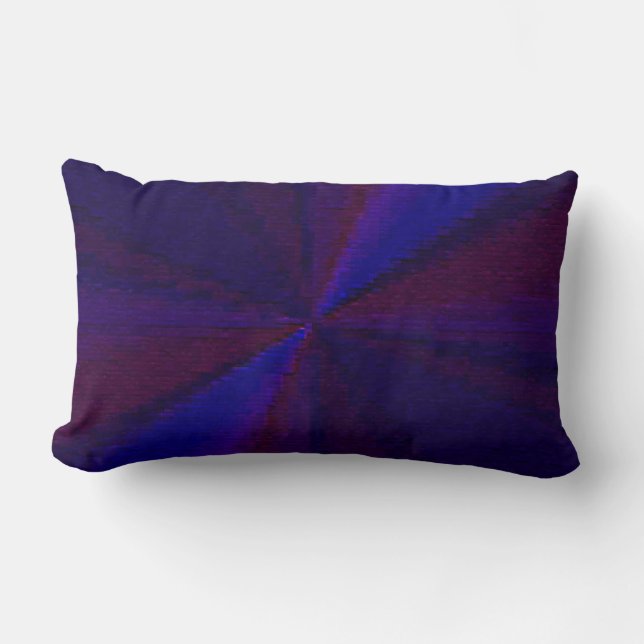 Circular Gradient Patchwork Blue to Purple Lumbar Cushion (Front)