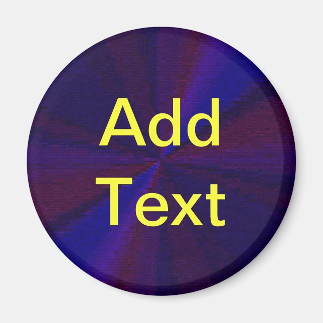 Circular Gradient Patchwork Blue to Purple Magnet (Front)