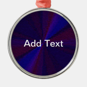 Circular Gradient Patchwork Blue to Purple Metal Tree Decoration
