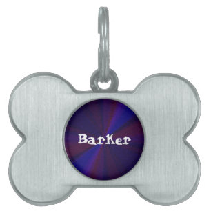 Circular Gradient Patchwork Blue to Purple Pet ID Tag